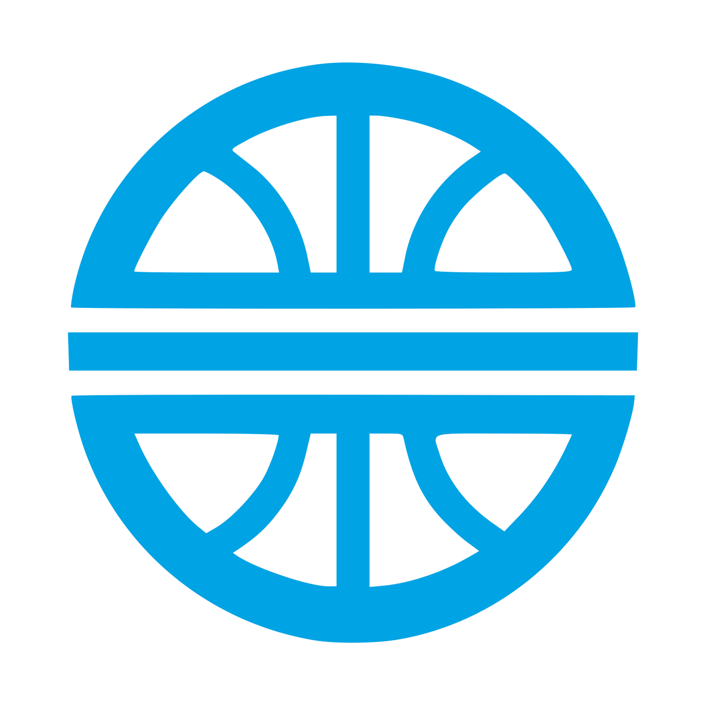 Bold Basketball Circle Logo #00a3e4
