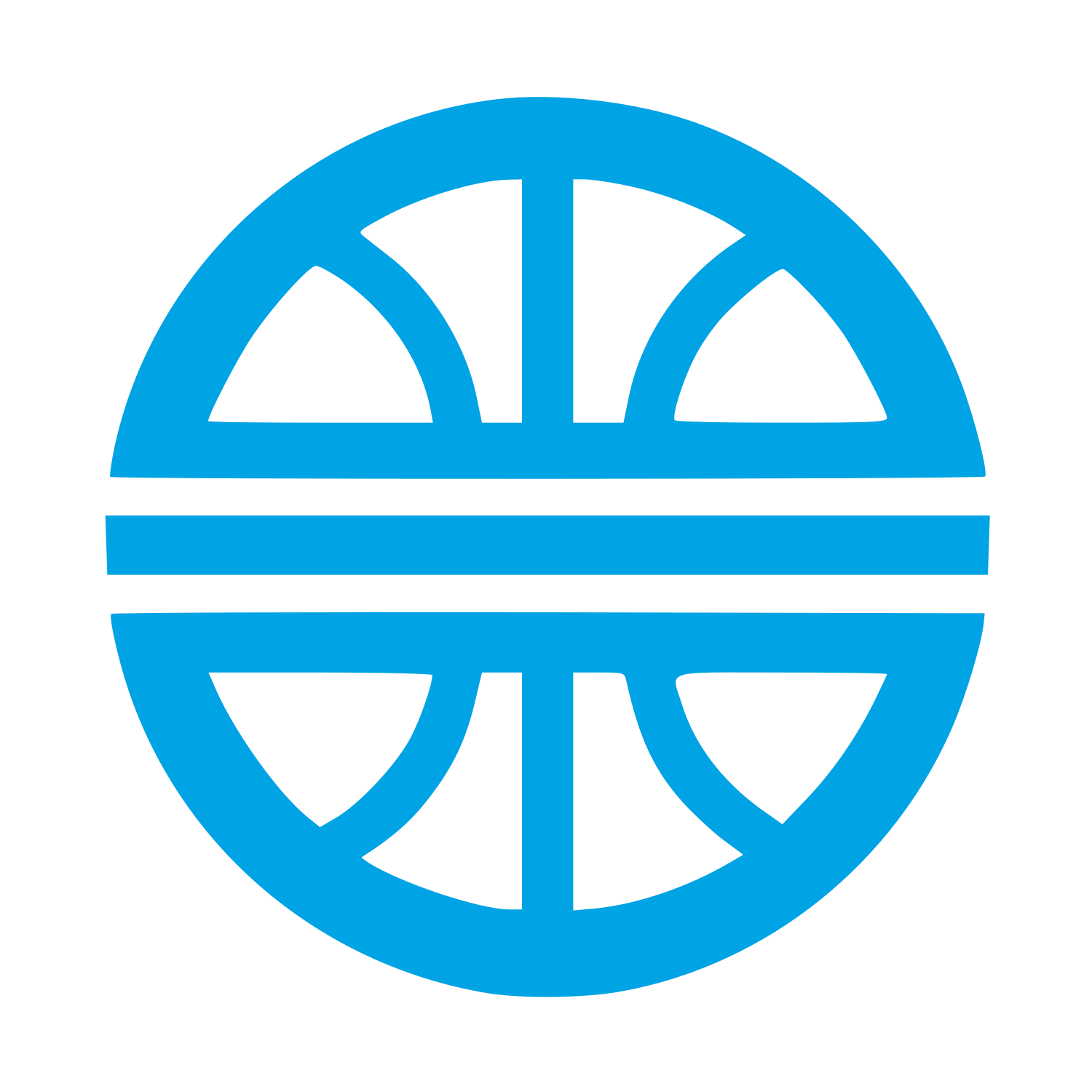 Bold Basketball Circle Logo #00a3e4