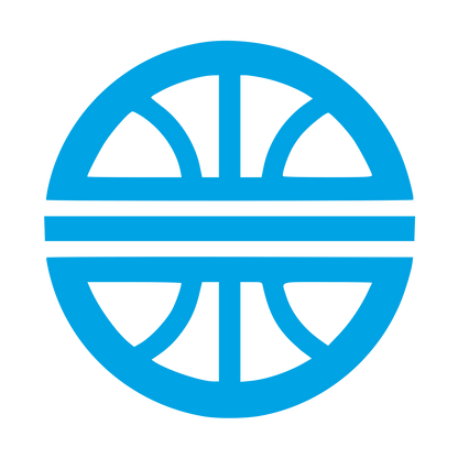 Bold Basketball Circle Logo #00a3e4