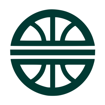 Bold Basketball Circle Logo #003932