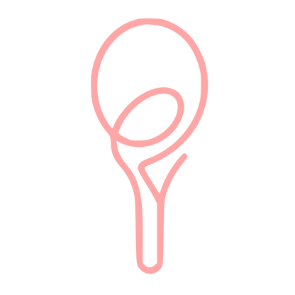 Monoline Tennis Racket Logo #ffa6a6