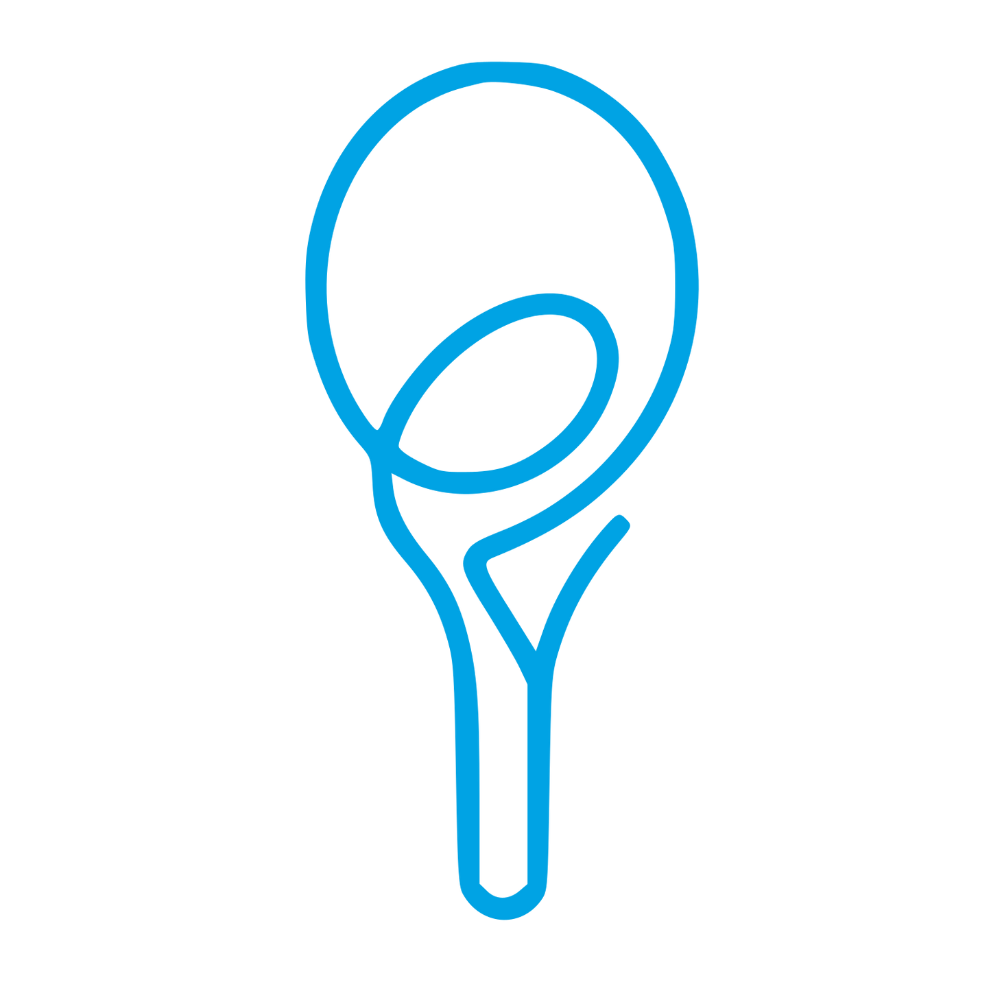 Monoline Tennis Racket Logo #00a3e4