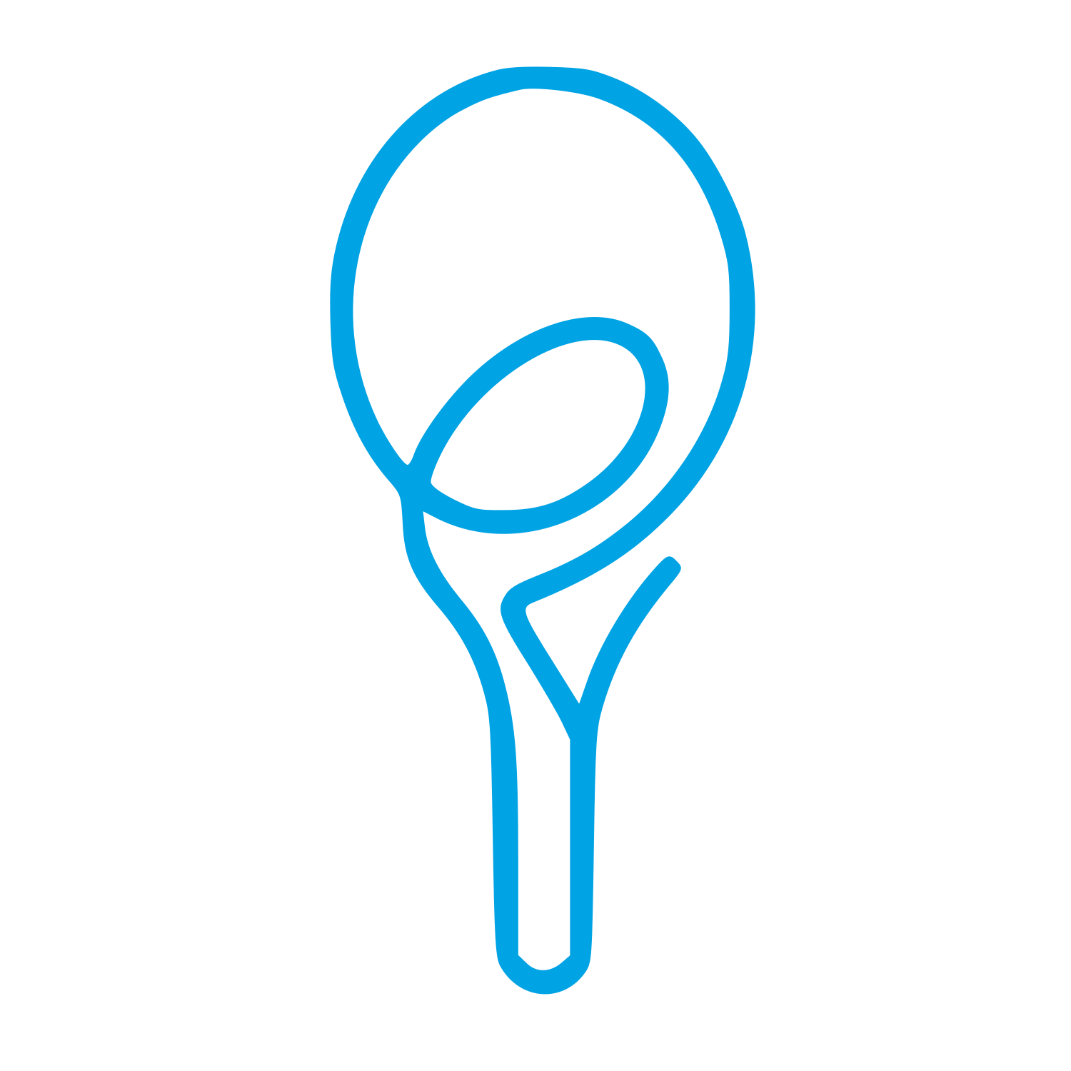 Monoline Tennis Racket Logo #00a3e4