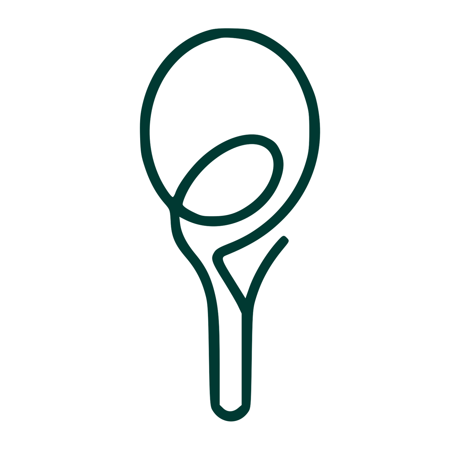 Monoline Tennis Racket Logo #003932