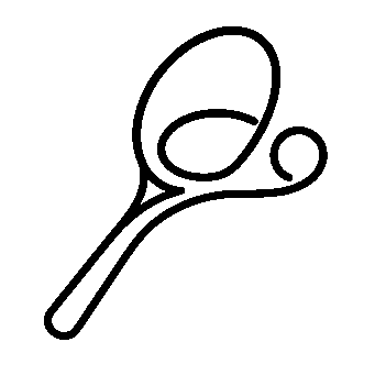 Monoline Tennis Racket Logo