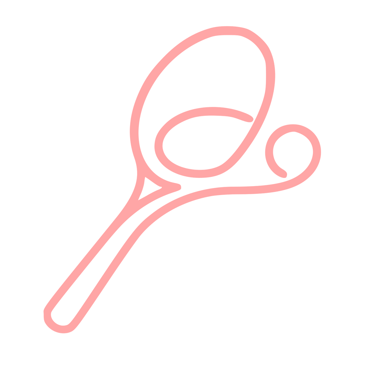 Monoline Tennis Racket Logo #ffa6a6