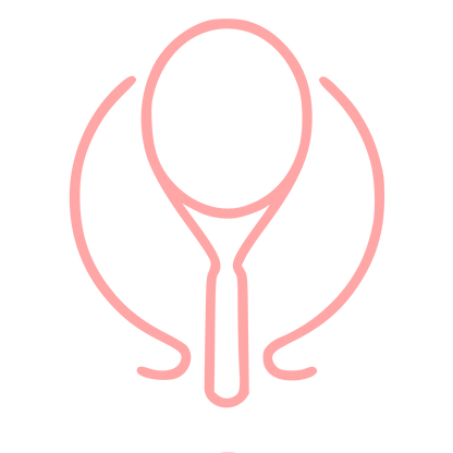 Monoline Tennis Racket Logo #ffa6a6