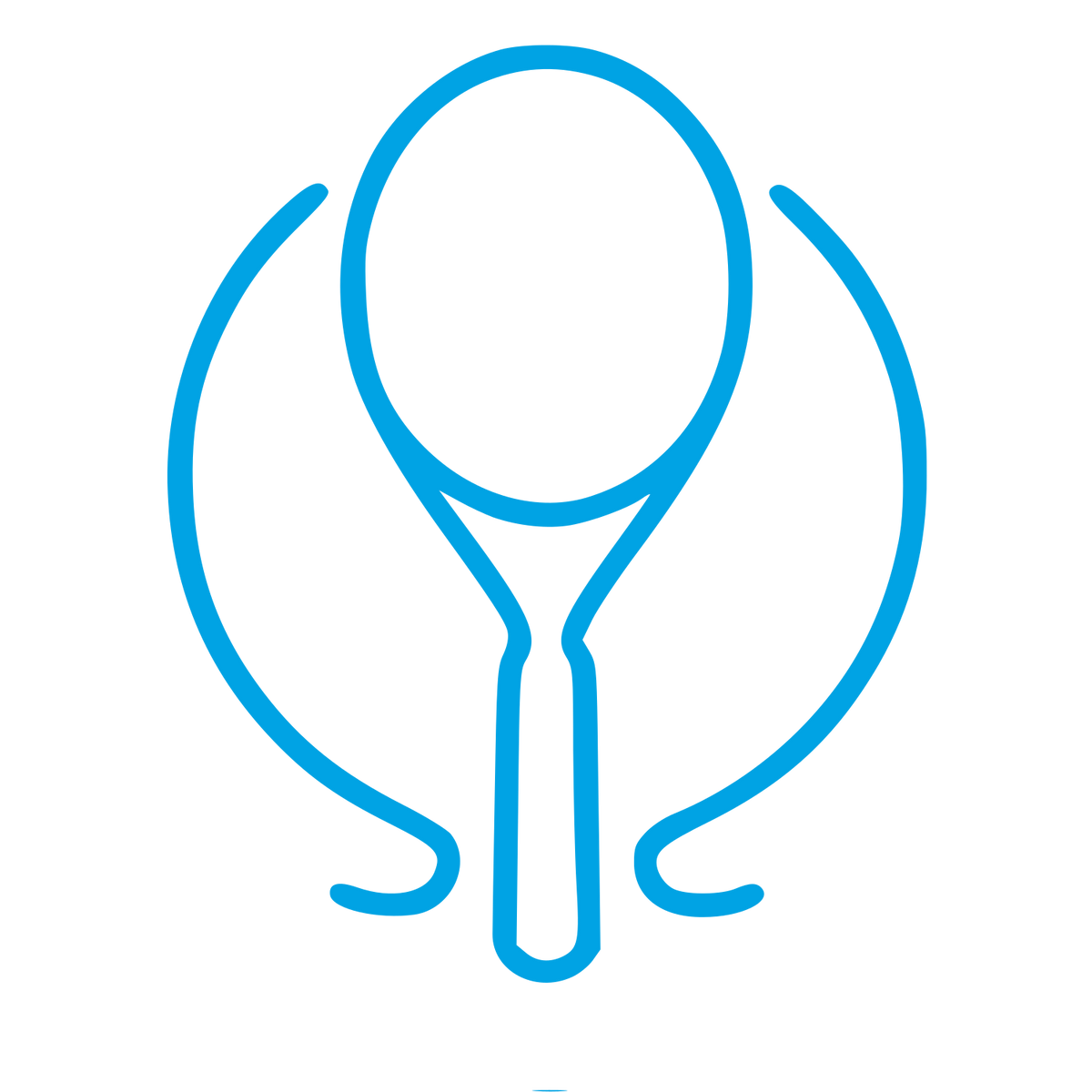 Monoline Tennis Racket Logo #00a3e4