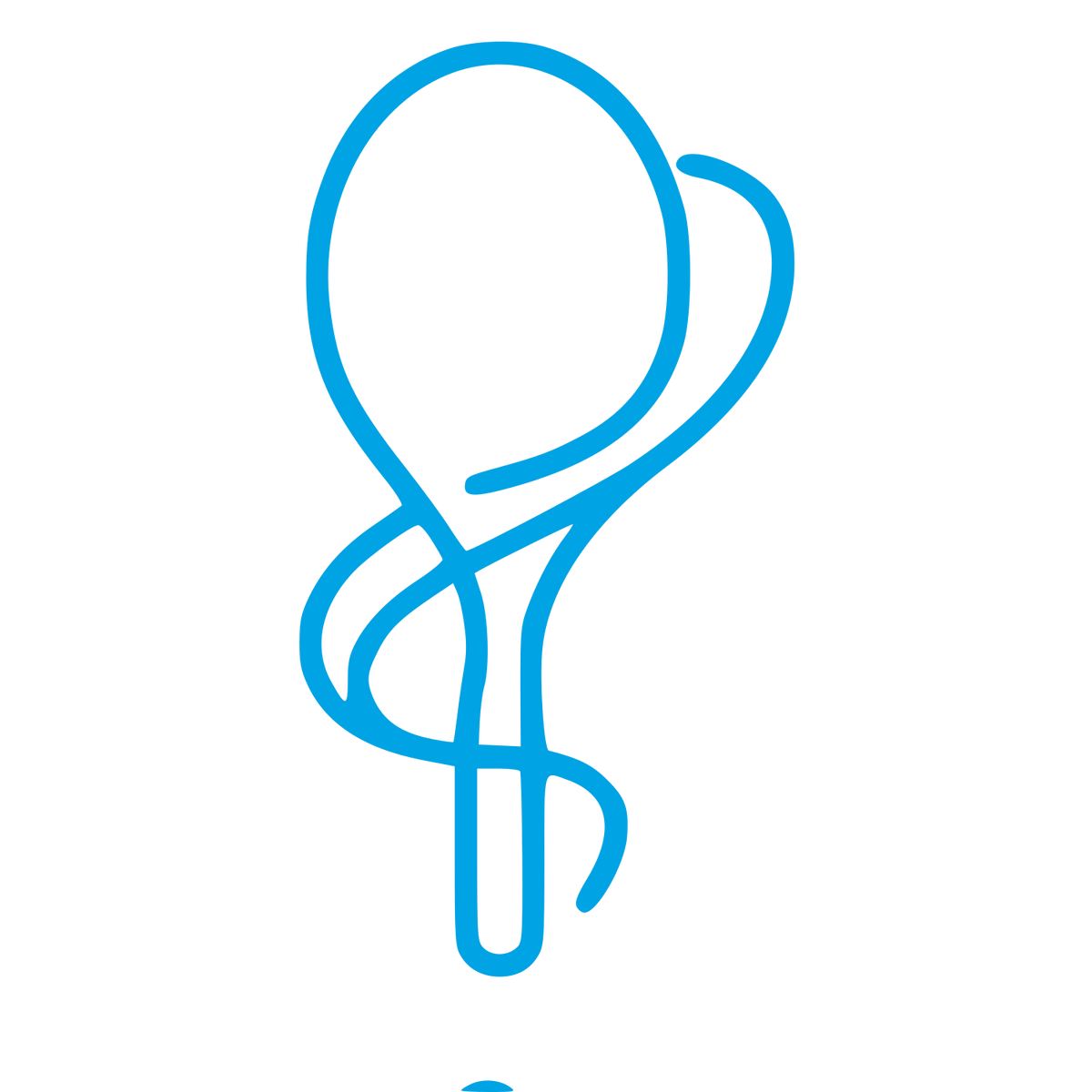 Monoline Tennis Racket Logo #00a3e4