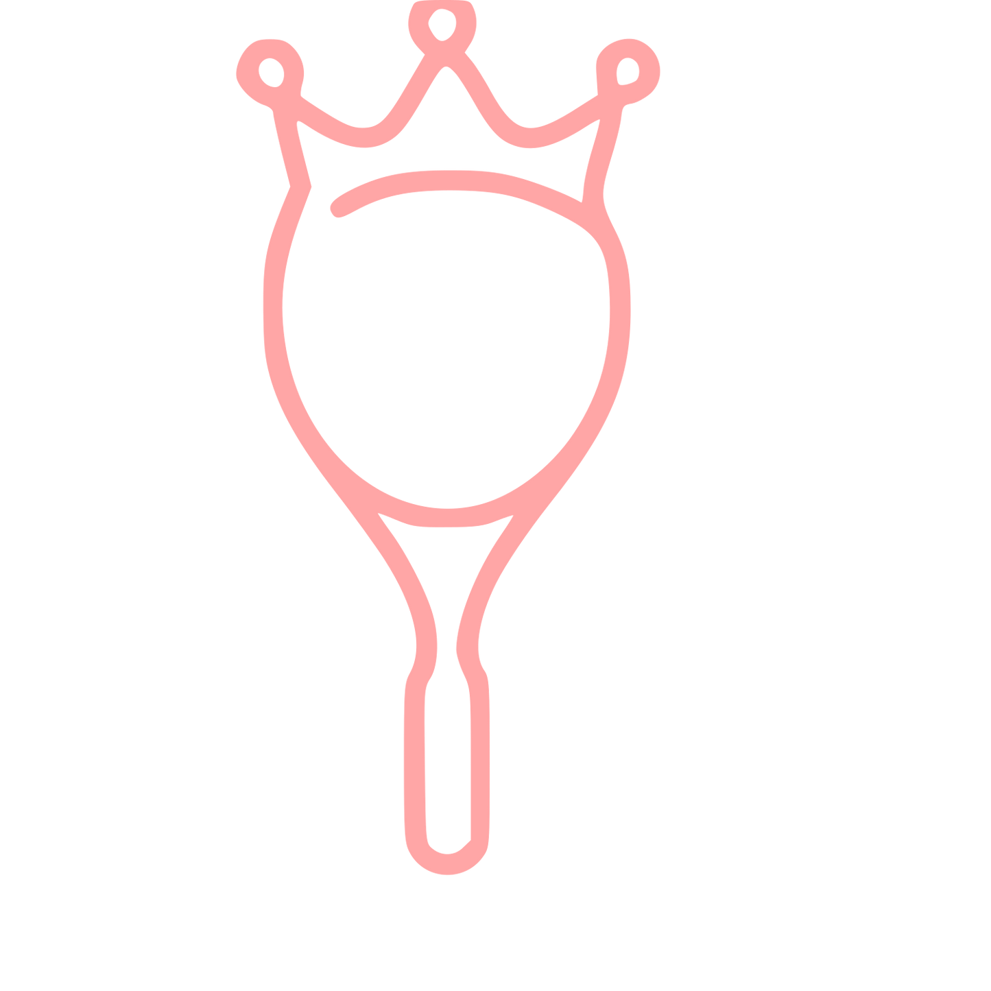 Crown Tennis Racket Logo #ffa6a6