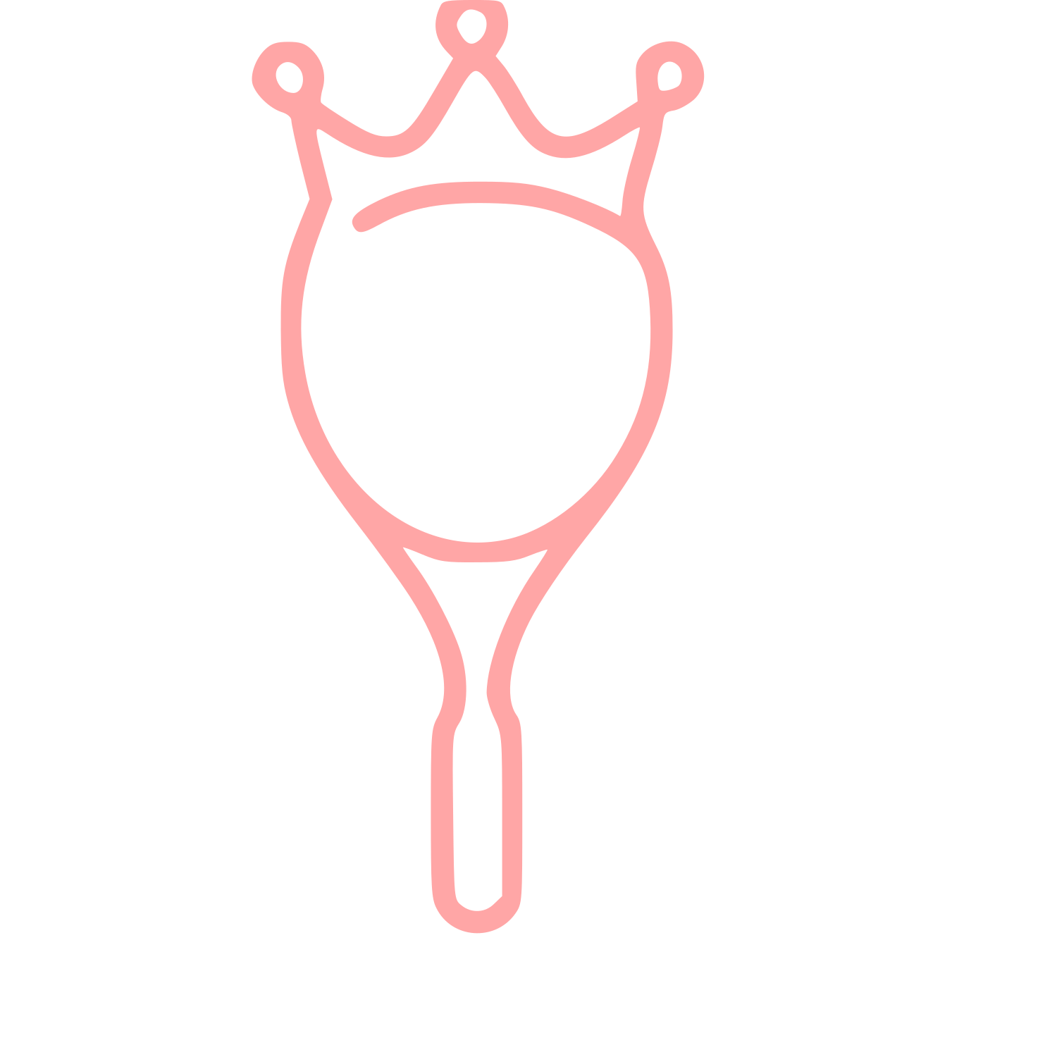 Crown Tennis Racket Logo #ffa6a6