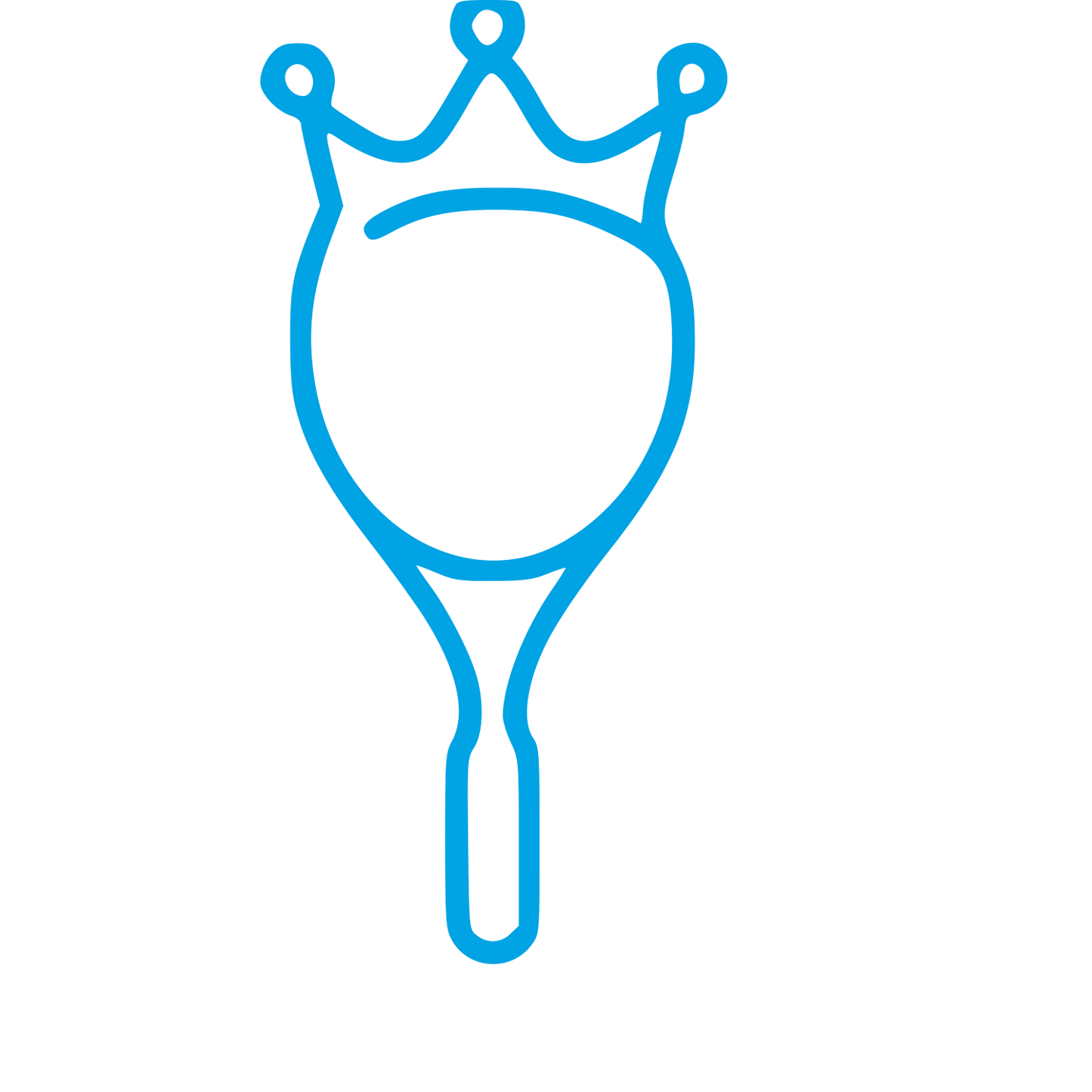 Crown Tennis Racket Logo #00a3e4