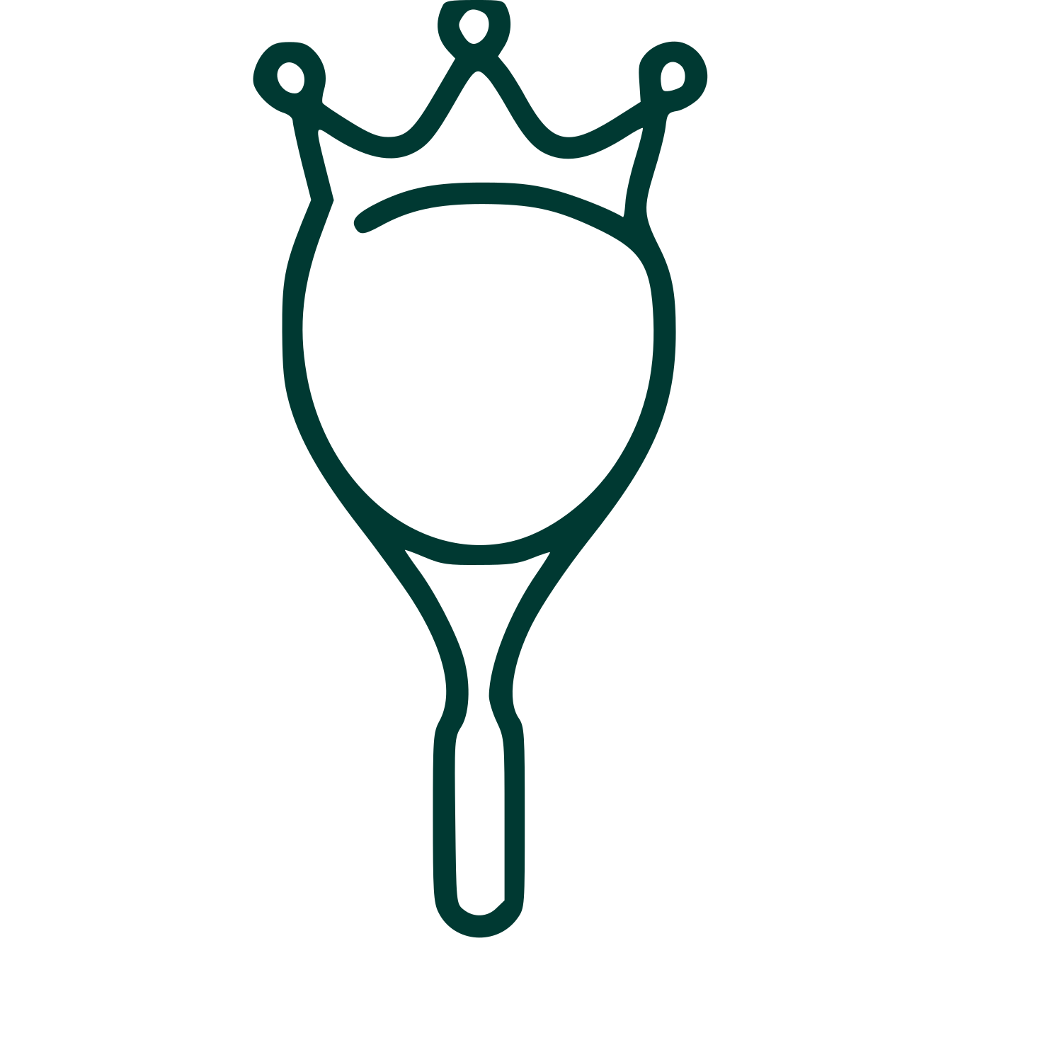 Crown Tennis Racket Logo #003932