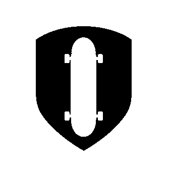 Skateboard Shield Logo