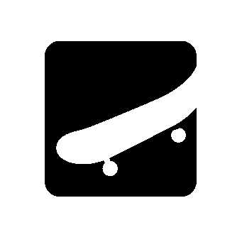 Skateboard Negative Space Logo