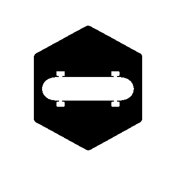 Skateboard Hexagon Logo