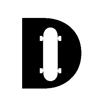 Skateboard Letter D Logo