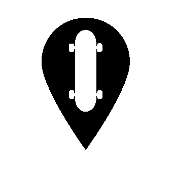 Skateboard Location Pin Logo