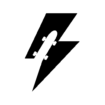 Skateboard Lightning Bolt Logo