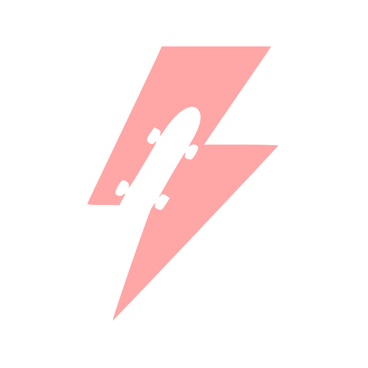 Skateboard Lightning Bolt Logo #ffa6a6