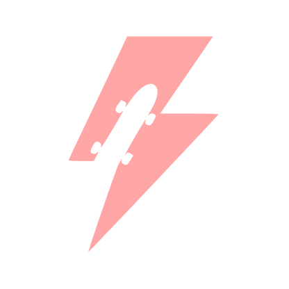 Skateboard Lightning Bolt Logo #ffa6a6