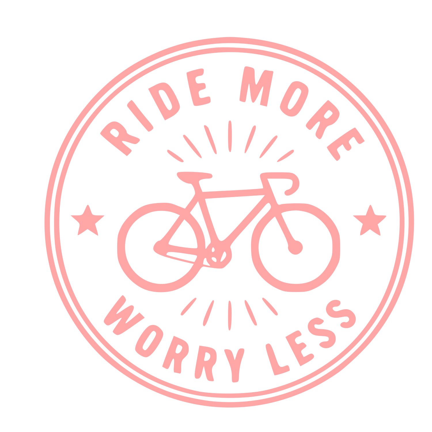 Bicycle Stamp Badge Logo #ffa6a6