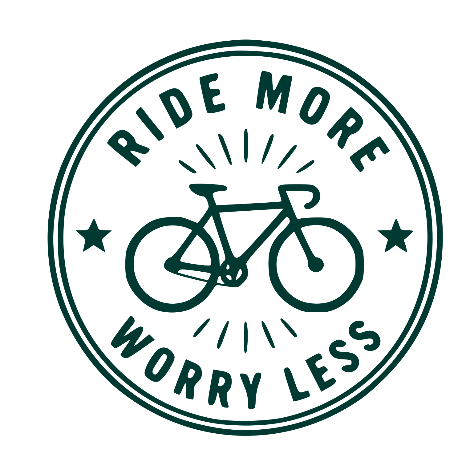 Bicycle Stamp Badge Logo #003932