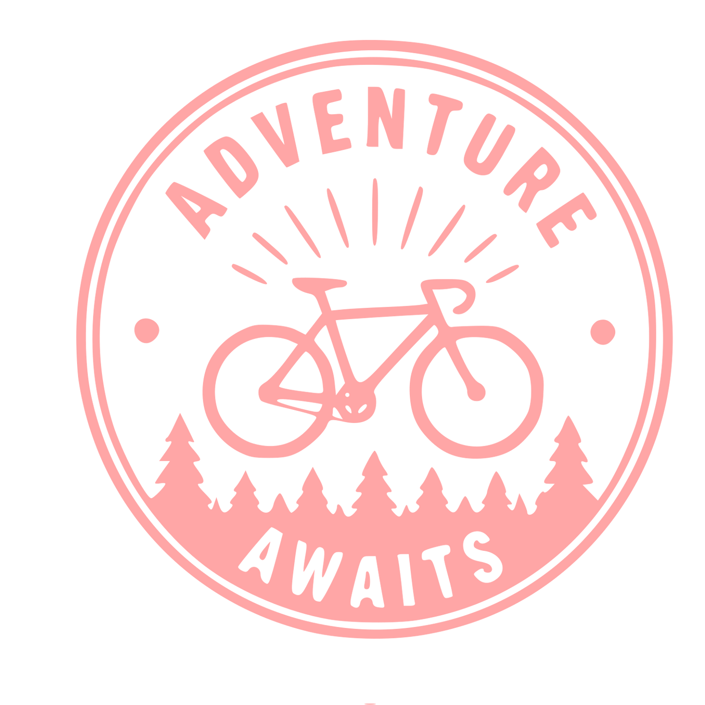 Bicycle Adventure Badge Logo #ffa6a6