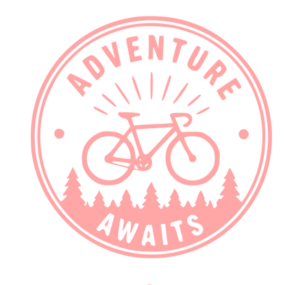 Bicycle Adventure Badge Logo #ffa6a6