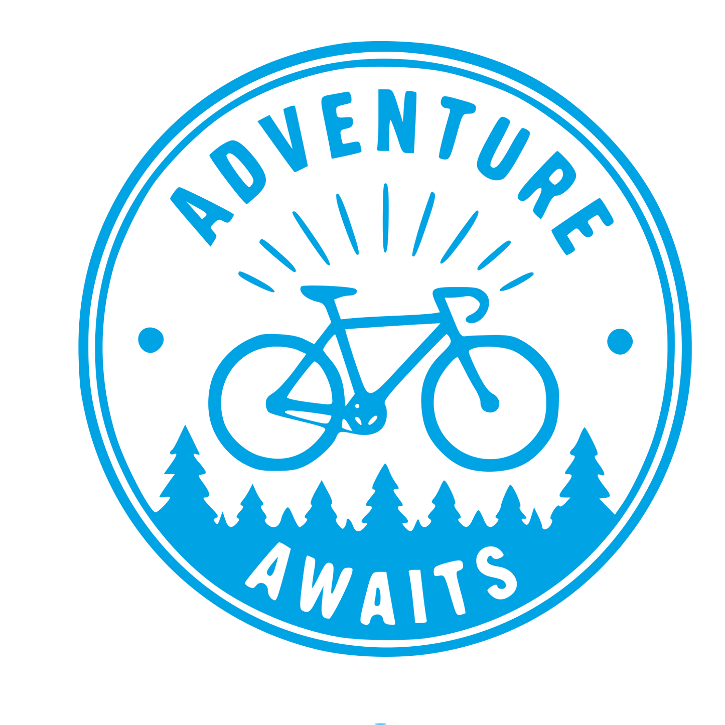 Bicycle Adventure Badge Logo #00a3e4