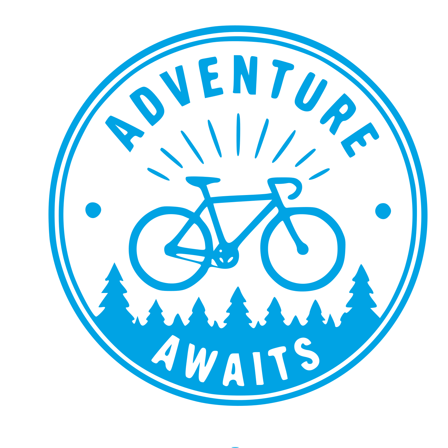 Bicycle Adventure Badge Logo #00a3e4