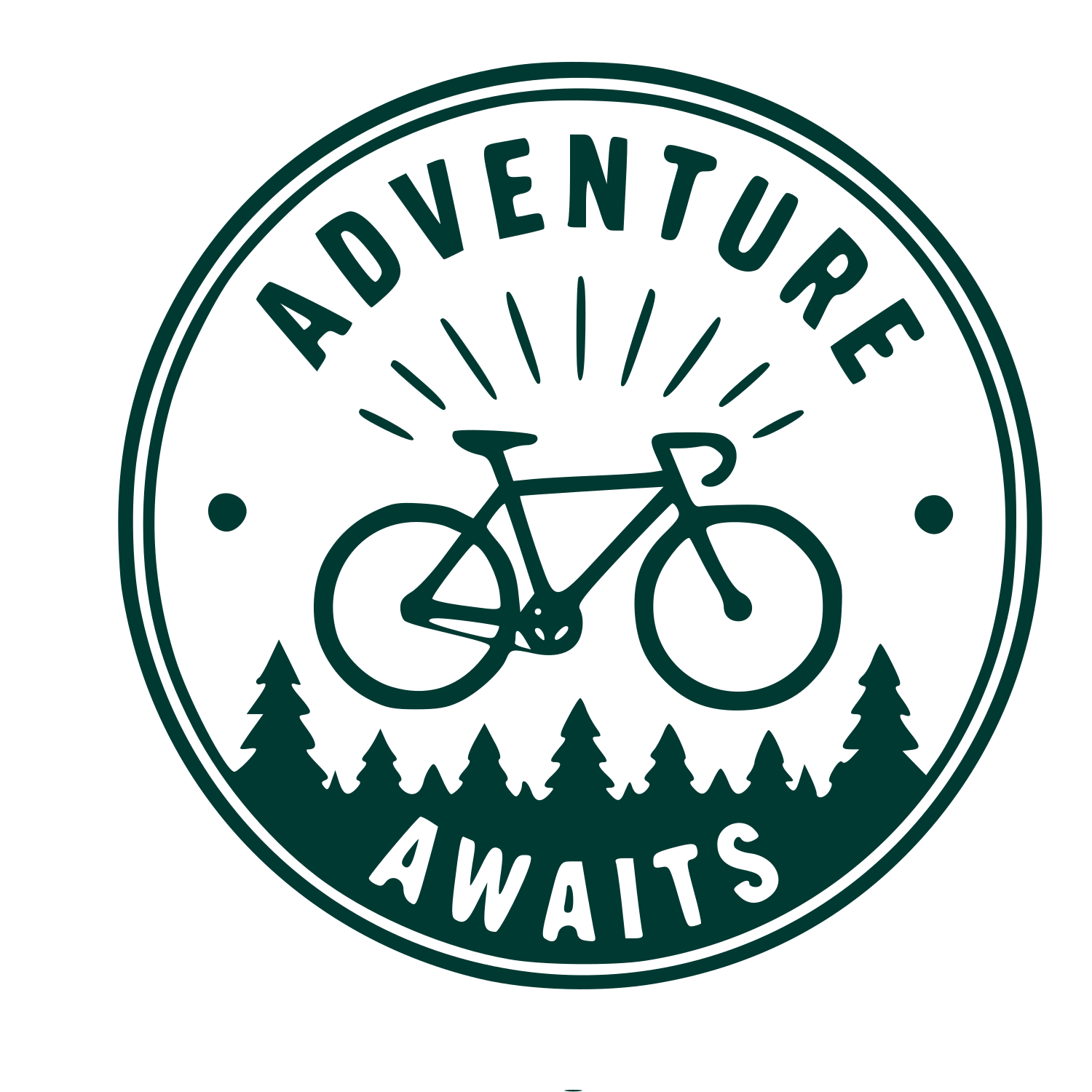 Bicycle Adventure Badge Logo #003932