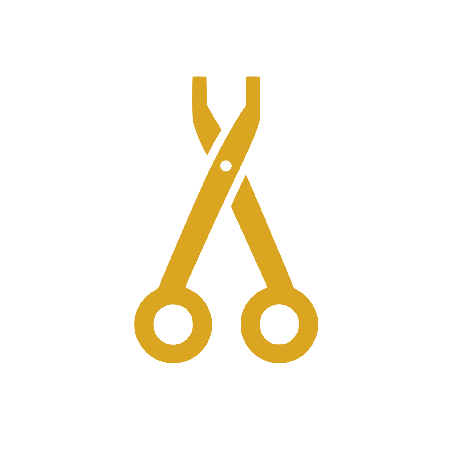 Scissors Illustration #DAA520