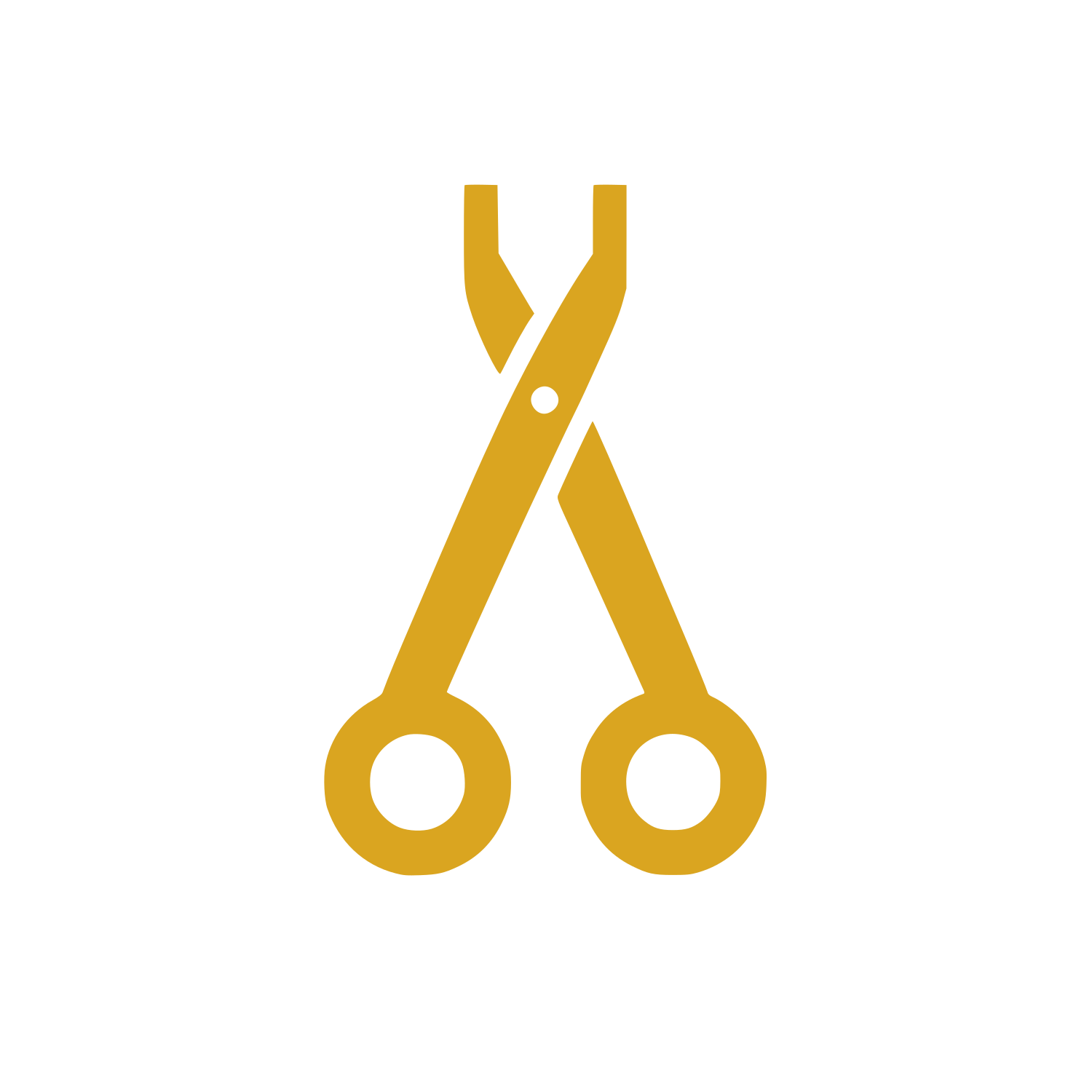 Scissors Illustration #DAA520