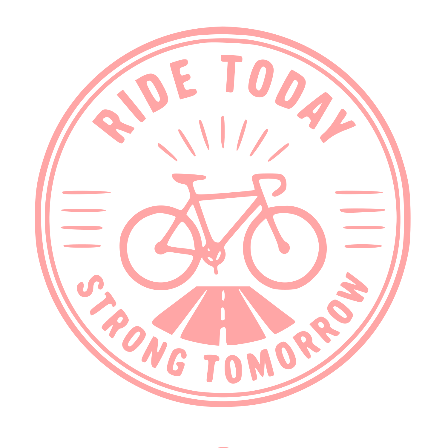 Bicycle Stamp Badge Logo #ffa6a6