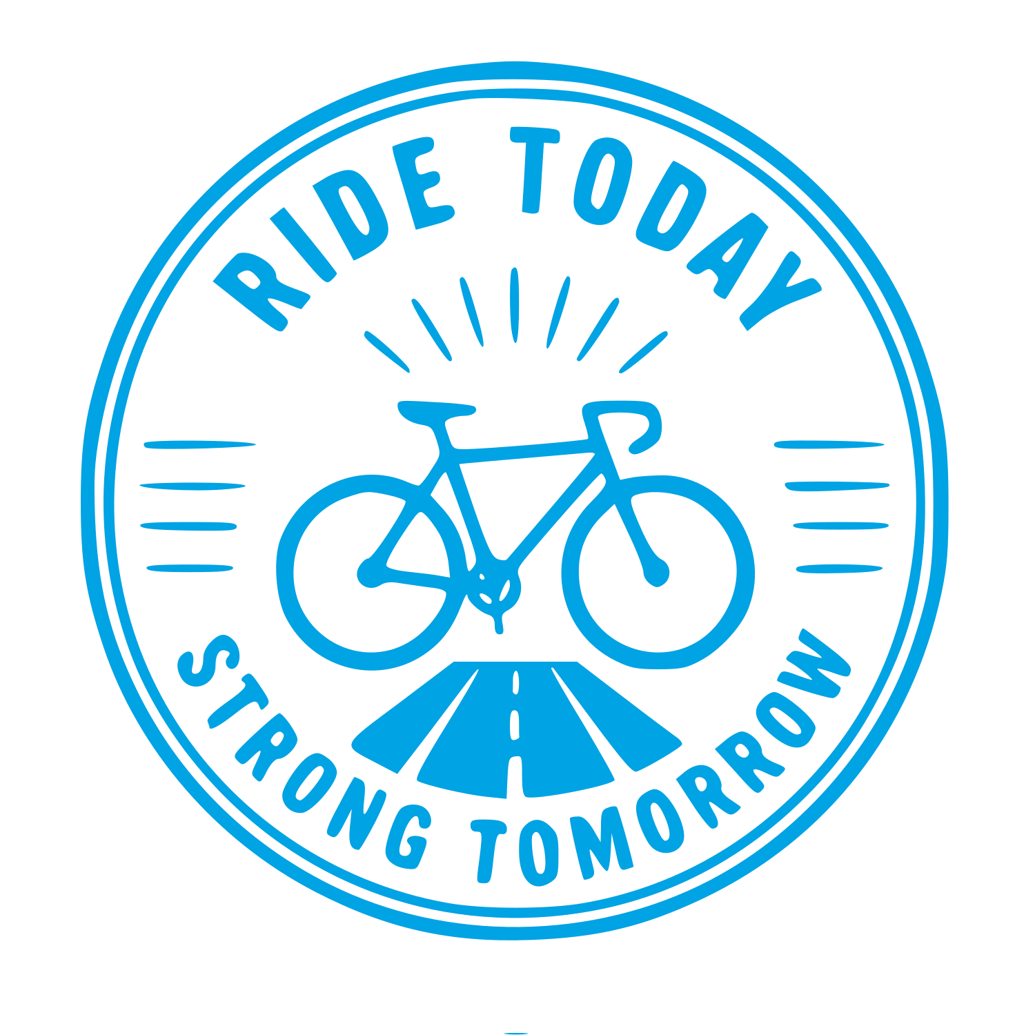 Bicycle Stamp Badge Logo #00a3e4