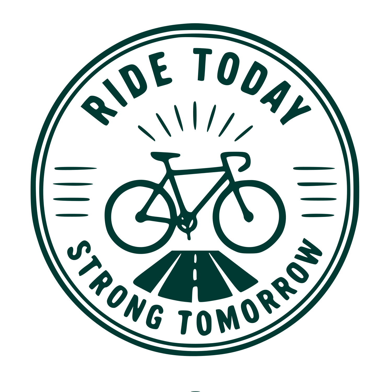 Bicycle Stamp Badge Logo #003932