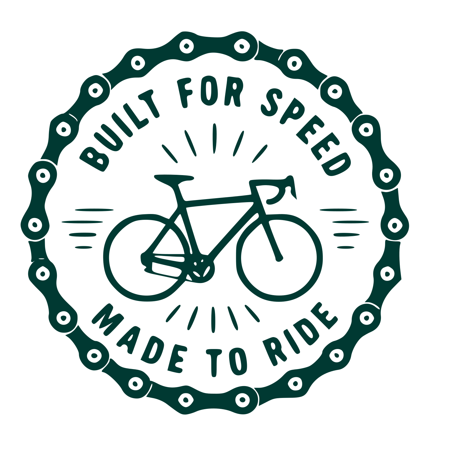 Bicycle Stamp Badge Logo #003932
