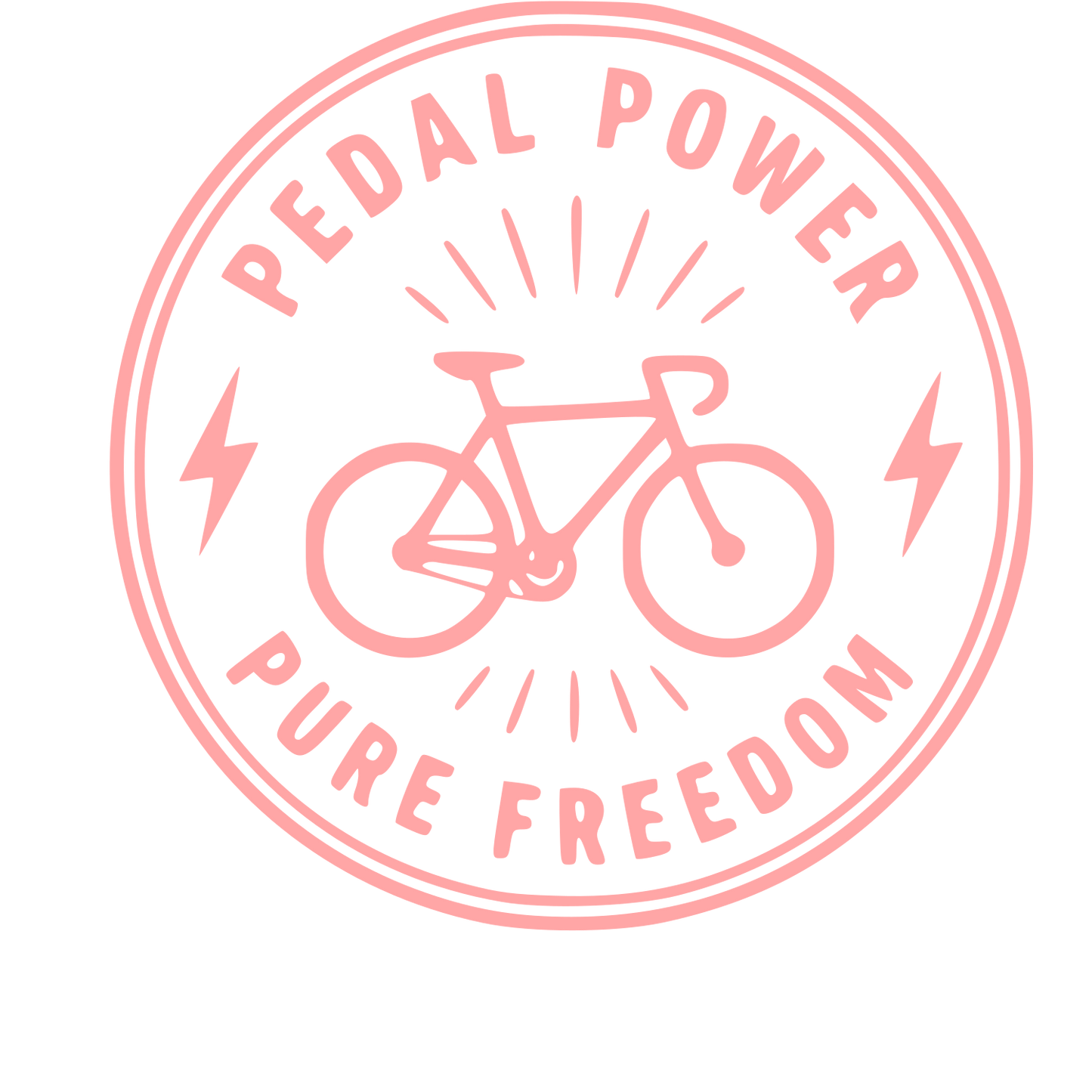 Bicycle Stamp Badge Logo #ffa6a6