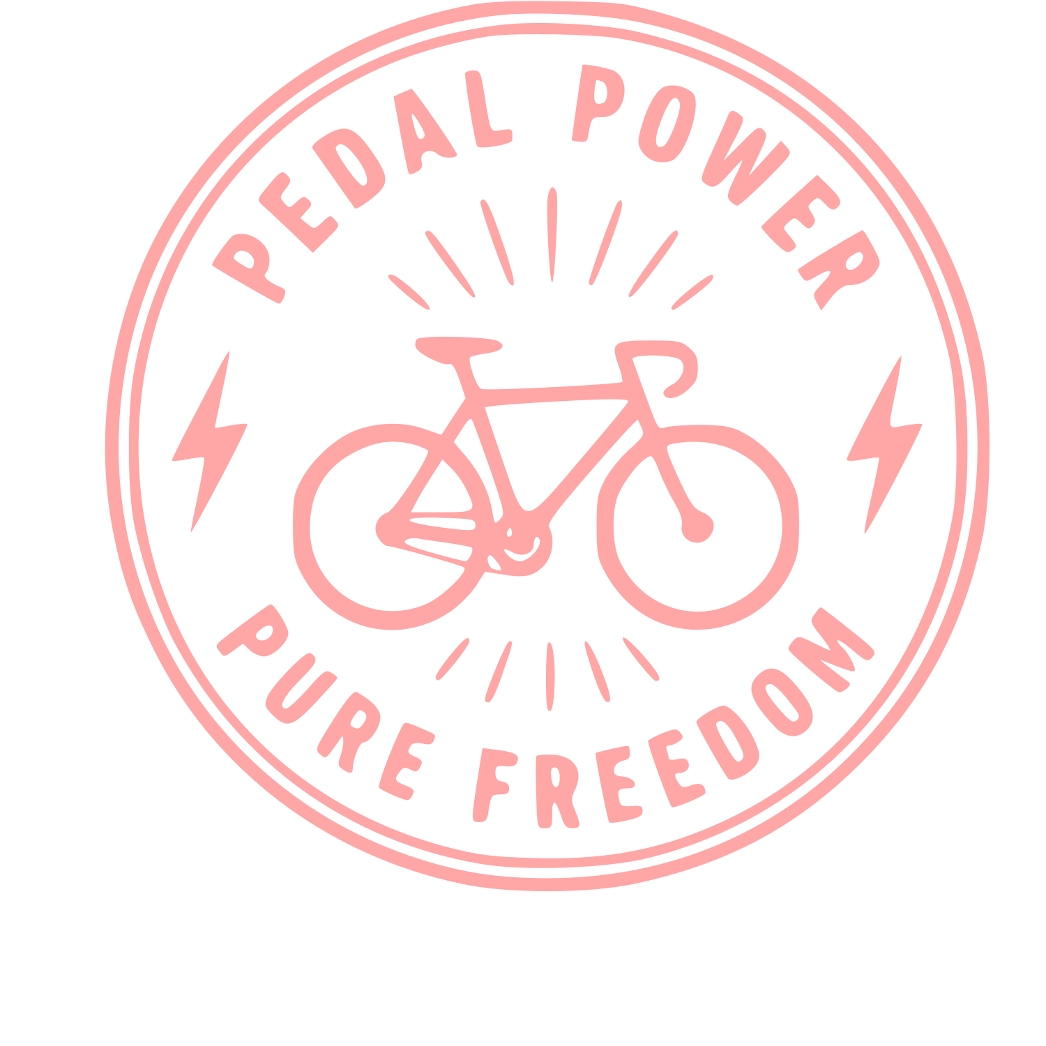Bicycle Stamp Badge Logo #ffa6a6