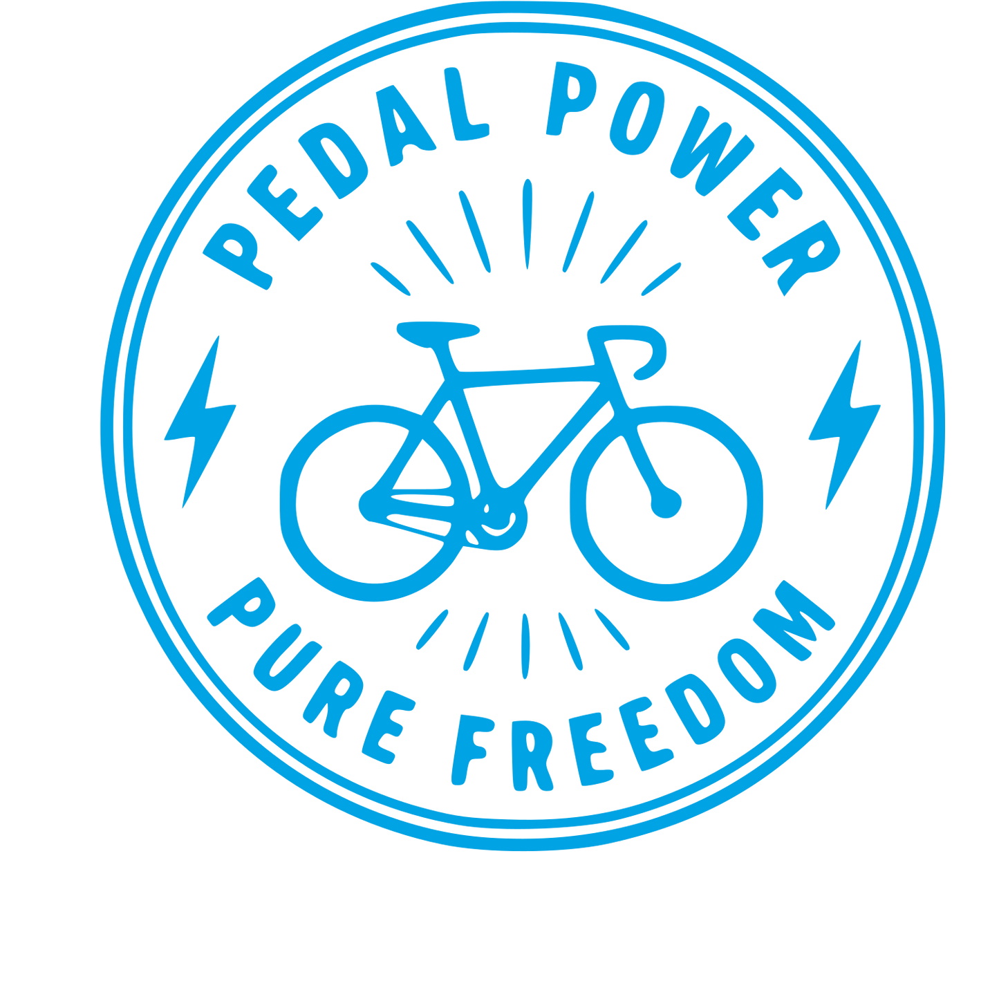 Bicycle Stamp Badge Logo #00a3e4