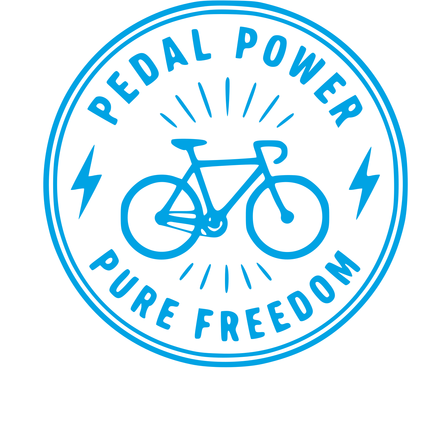 Bicycle Stamp Badge Logo #00a3e4