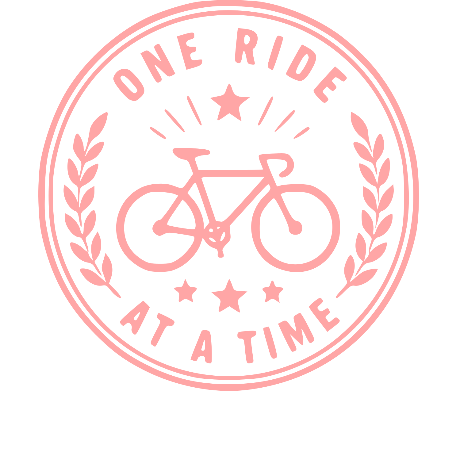 Bicycle Stamp Badge Logo #ffa6a6