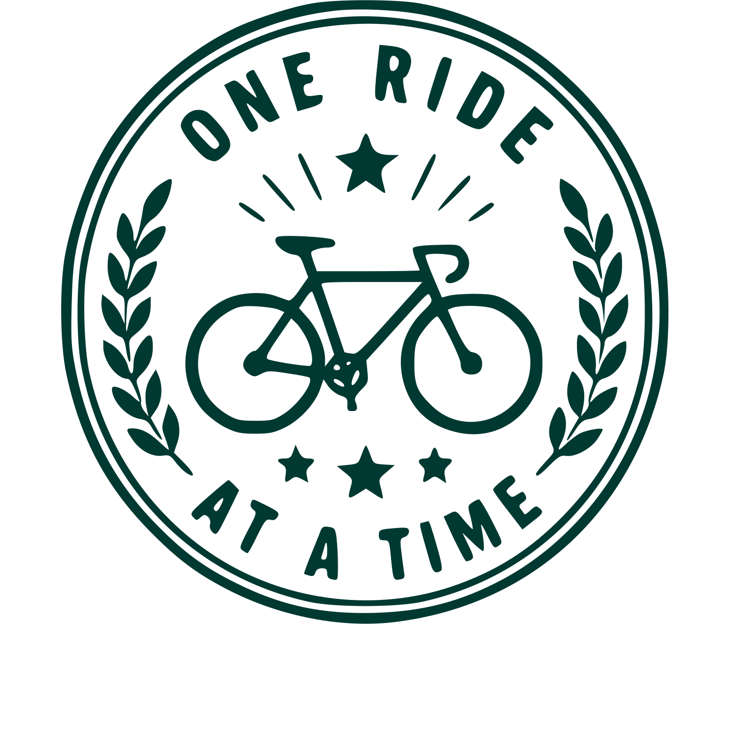 Bicycle Stamp Badge Logo #003932