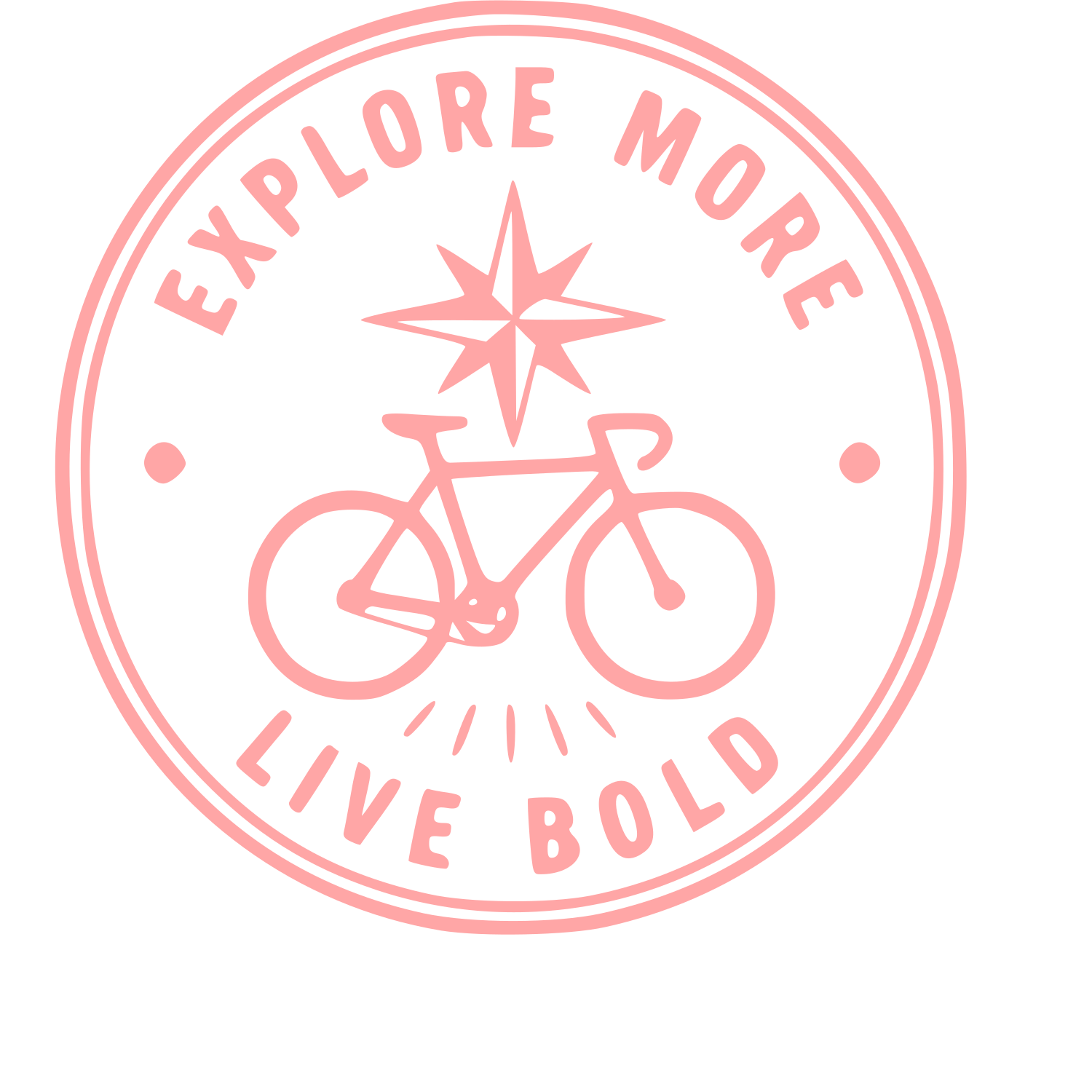 Bicycle Stamp Badge Logo #ffa6a6