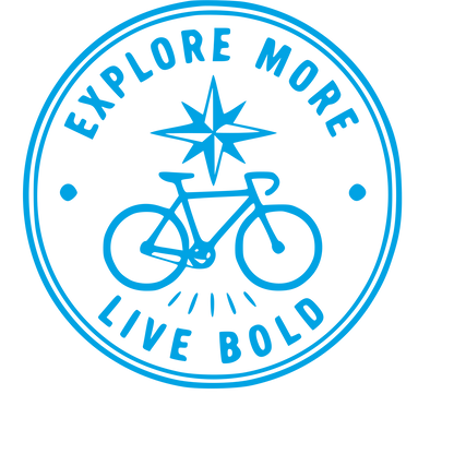 Bicycle Stamp Badge Logo #00a3e4
