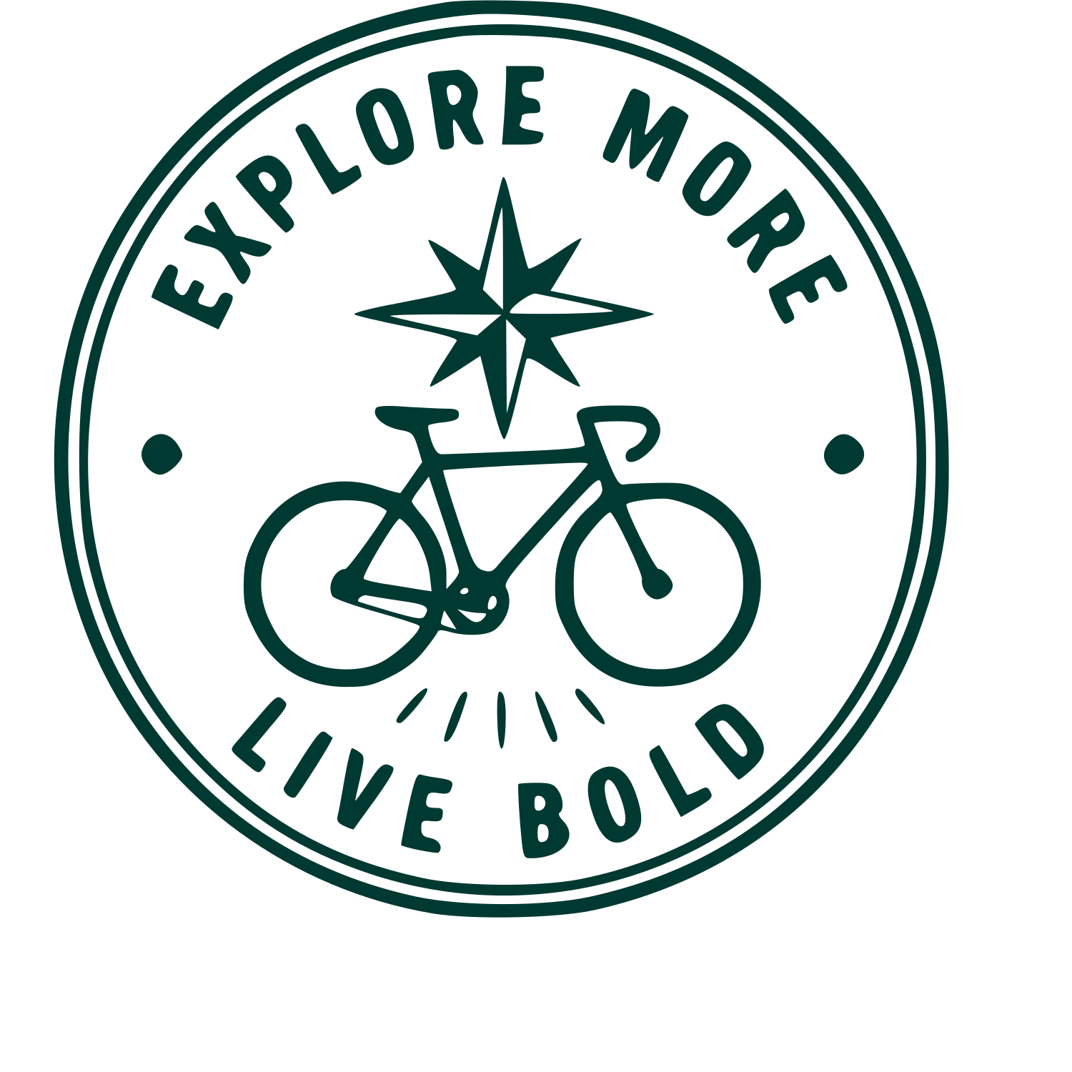 Bicycle Stamp Badge Logo #003932