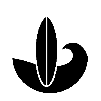 Bauhaus Surfboard Wave Logo