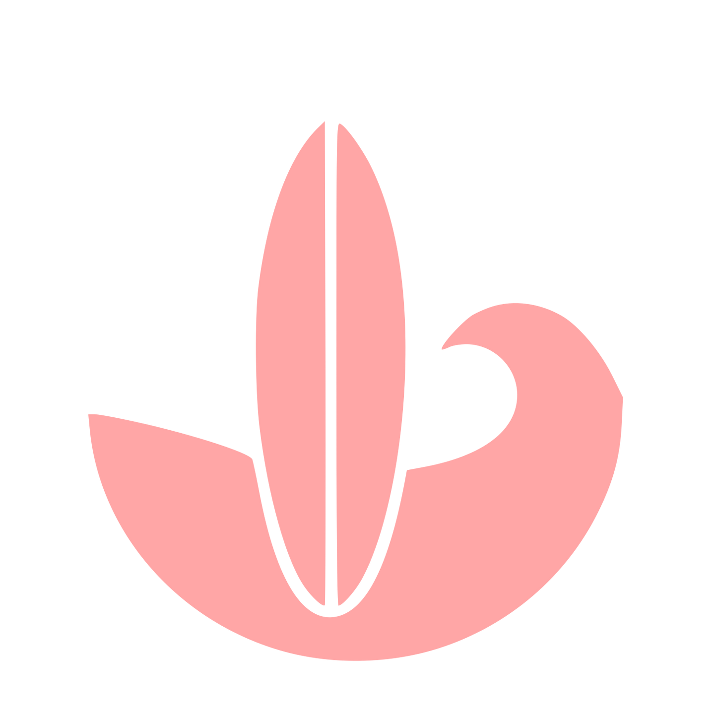 Bauhaus Surfboard Wave Logo #ffa6a6