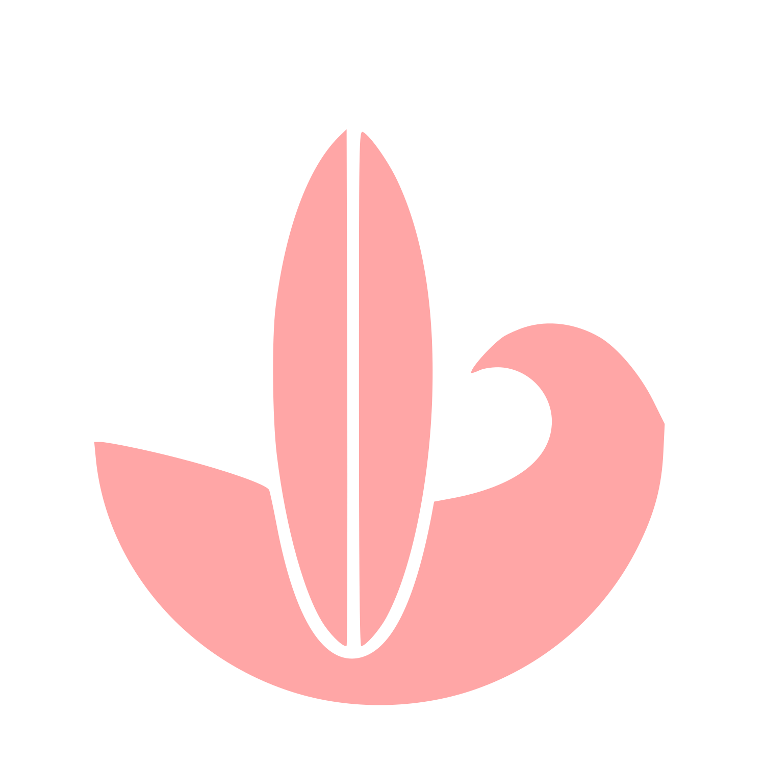 Bauhaus Surfboard Wave Logo #ffa6a6